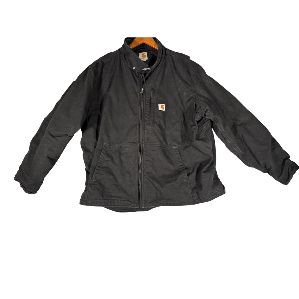 Carhartt Full Swing Armstrong Jacket Mens 2XL Black Duck Canvas 103370 001